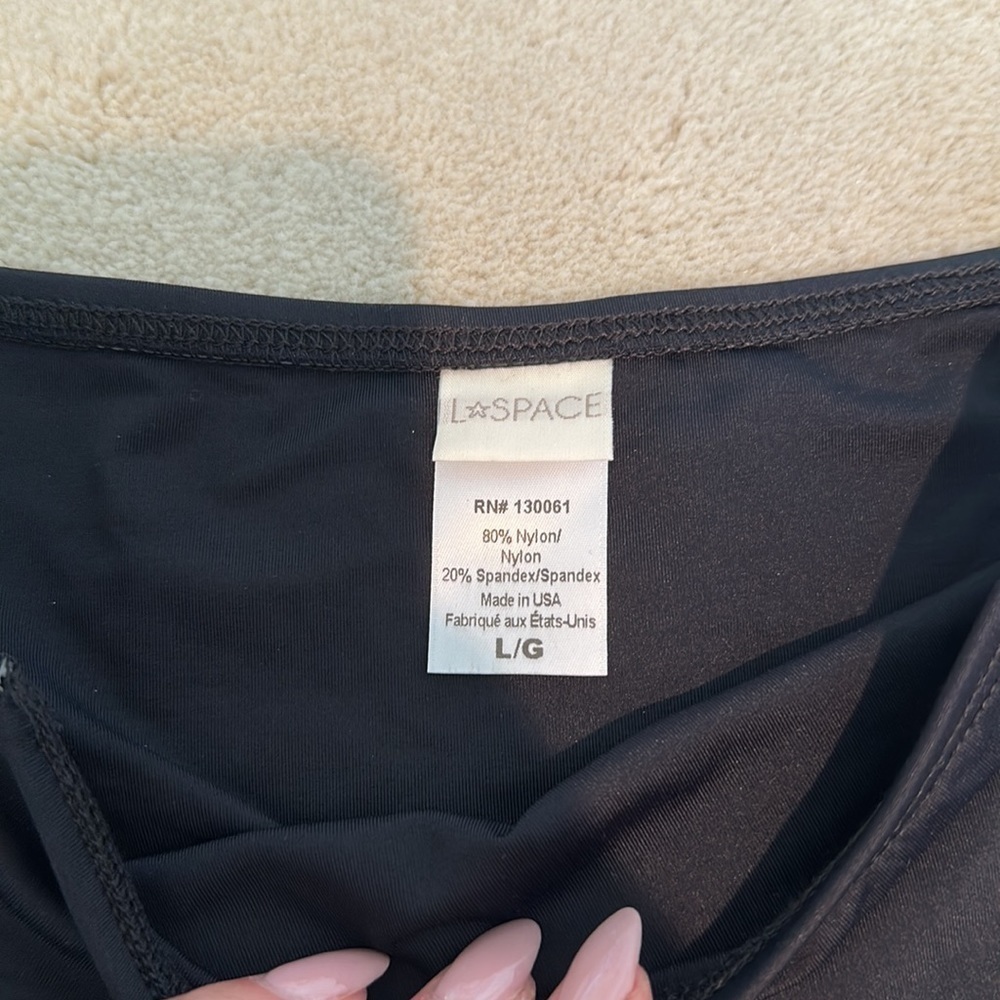 L*Space High Waisted Black Bikini Bottom - Picture 2 of 3